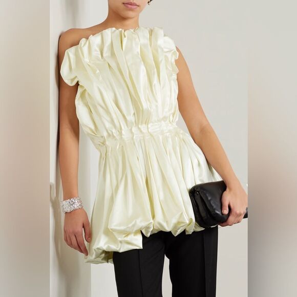 TOVE Raynara strapless gathered satin top size 36/us size 4 - Picture 2 of 16